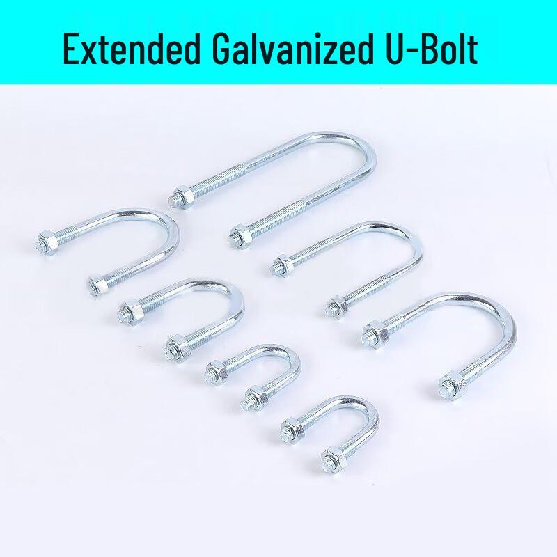 Mingzhiao Galvanized Extended U-Bolt M8X77X101 - 20 Pack