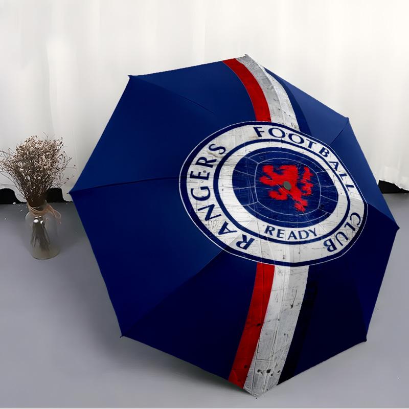 1pc Glasgow Rangers Umbrella, Sun Protection, And UV Shielding. It Has Eight Sturdy Ribs for Outdoor Use And Perfect As a Holiday Gift