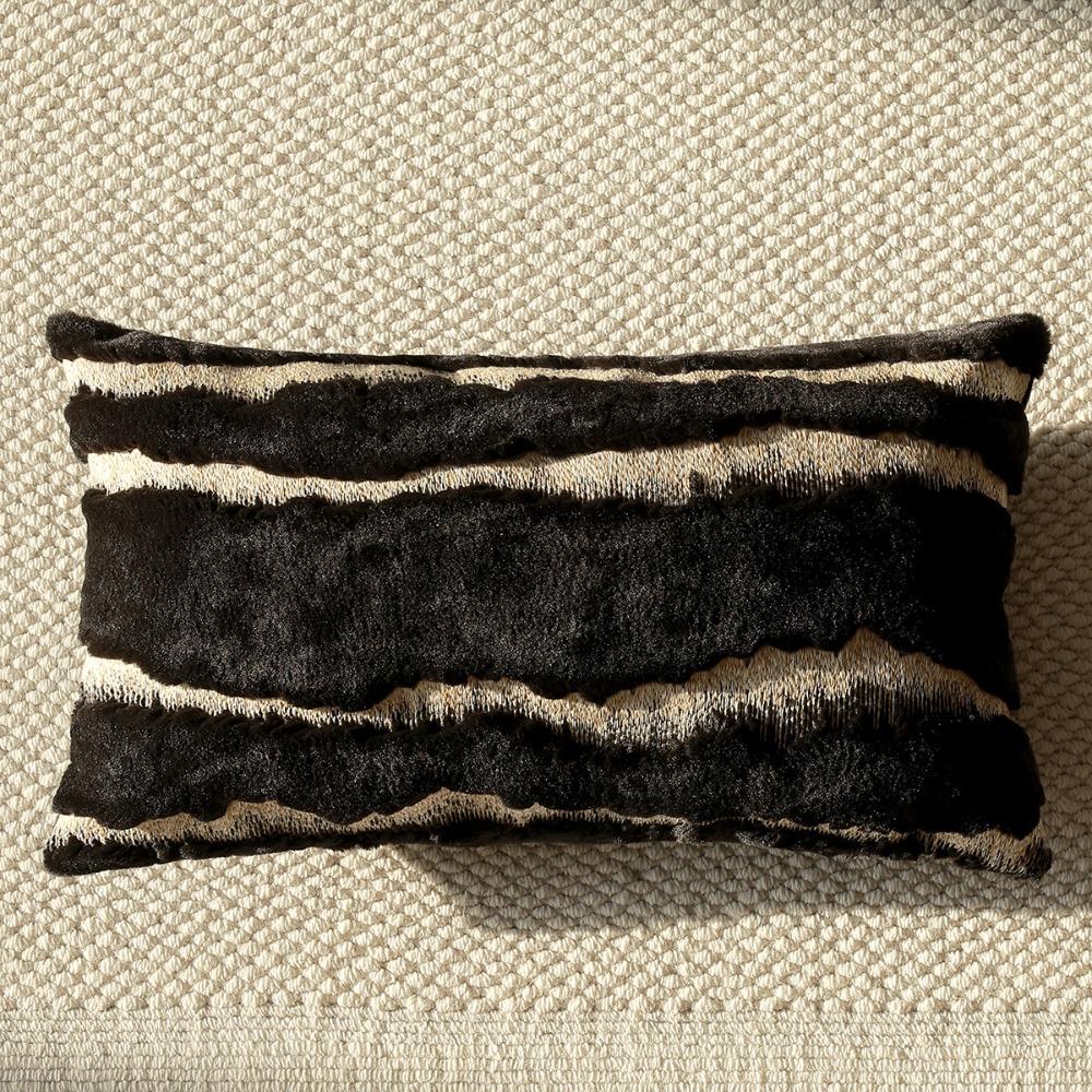 Französische Retro-Kissenhülle Weiche Luxus-Stempelkissenhülle Hautfreundlich Verdickte Lendenkissenhülle Wohnzimmer