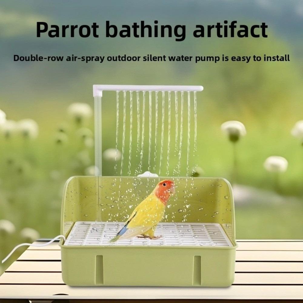 Automatická cirkulace Ptačí vana s více kohoutky Koupel pro domácí ptáky Velký sprchový bazén