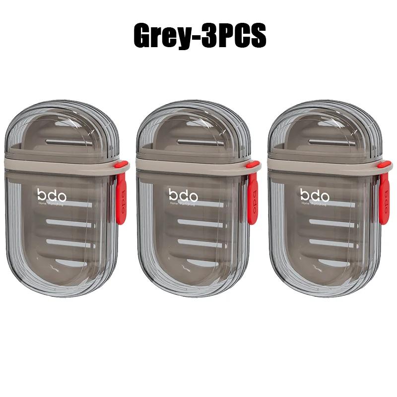 10Pcs Sealed Soap Box Double Layer Drainage Soap Shelf Transparent Travel Waterproof Bathroom Accessories Travel Soap Holder