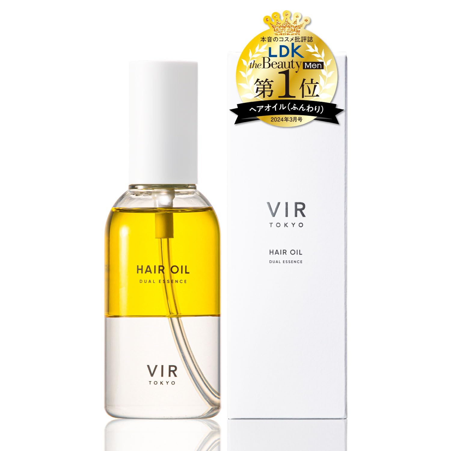 

VIR TOKYO Hair Oil DUAL ESSENSE (Oil + Serum) 120ml, Smooth, Leave-in Treatment for Hair, Internal and External Care, Scalp Care, Osmanthus Scent