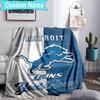 Custom Name Blanket Lions Team Blanket Bedding Blanket for Travel, Camping, Living Rooms, Offices, Sofas, Fan Christmas gift