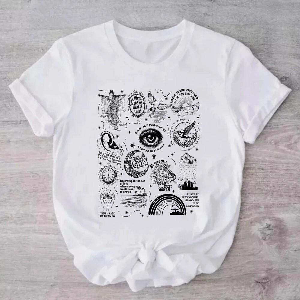 

Retro Stevie Nicks Tracklists Shirt, Stevie Nicks Songs Art T-shirts 3XL