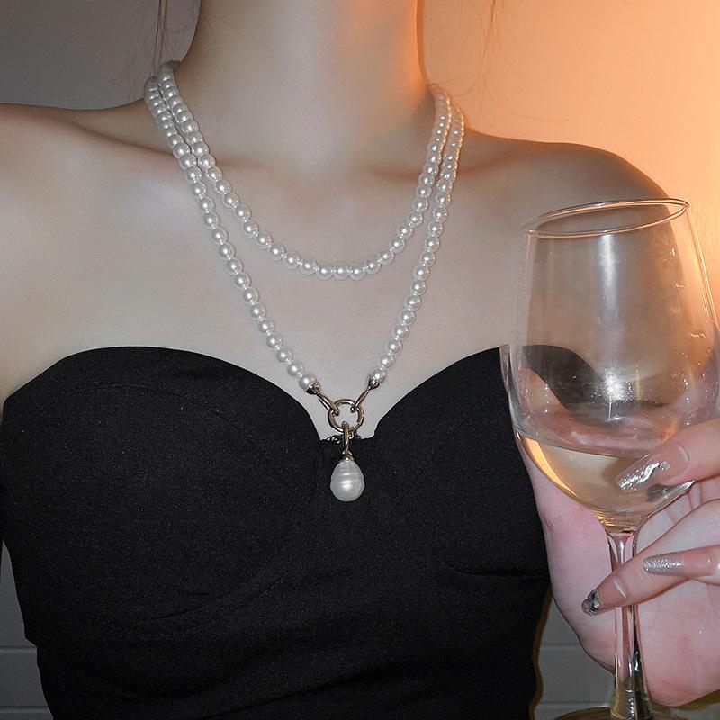 Irregular long necklace, French light luxury temperament, sweater chain, niche, minimalist, and high-end collar accessories