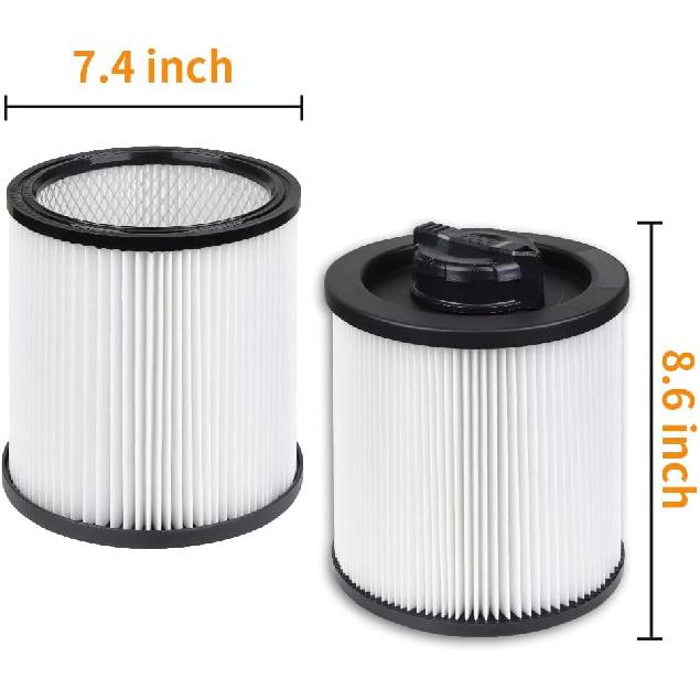 DXVC6910 Cartridge Filter Replacement for DEWALT Wet Dry Vacuum Cleaners 6-16 Gallon, Compatible with Dewalt DXV06P DXV09P DXV10P DXV10PL DXV10SA