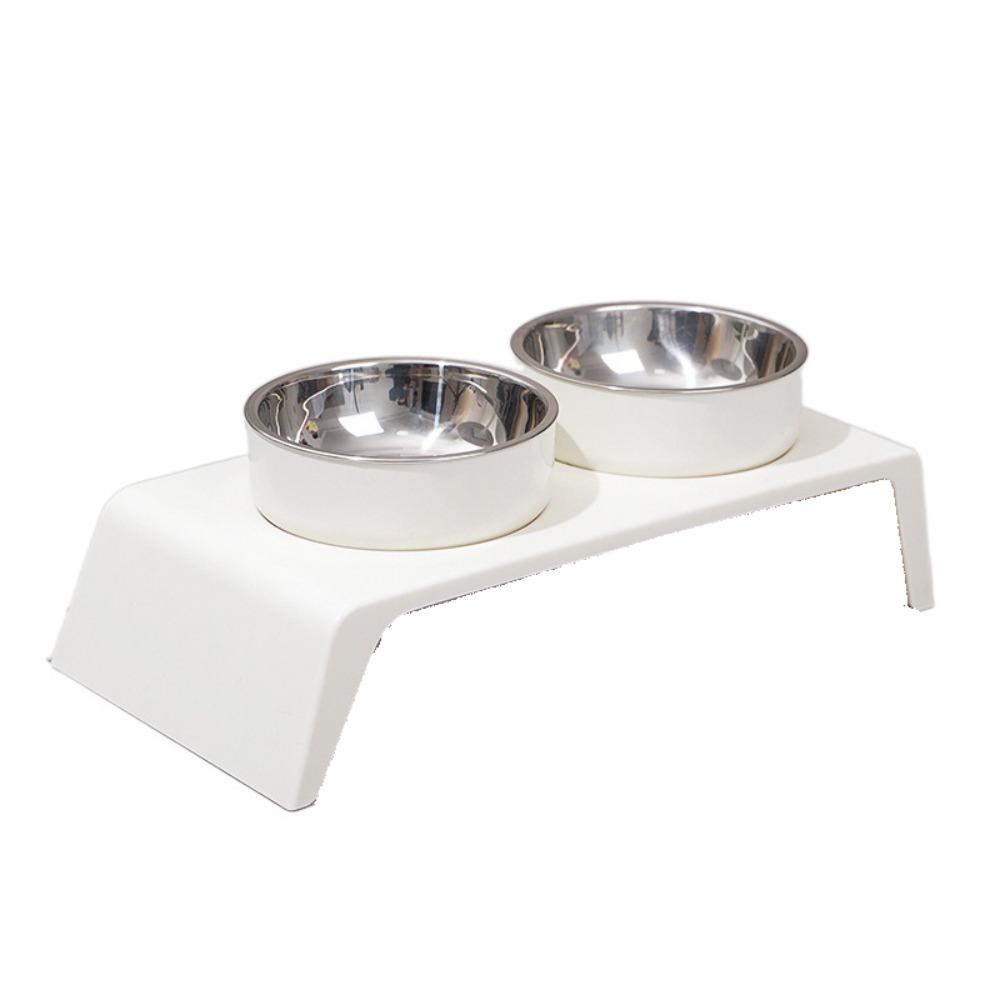 

Двойные миски для кошек, миска для воды, нескользящий контейнер для корма и воды для домашних животных, аксессуары для собак White Style A