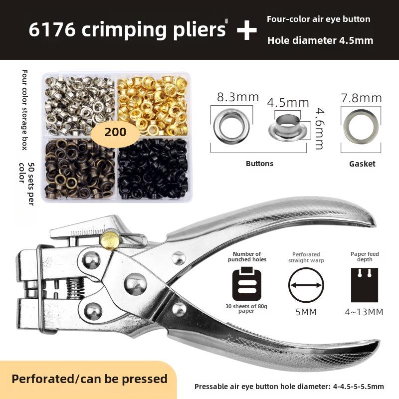 Heavy-Duty Manual Eyelet Punching Tool for DIY Projects.