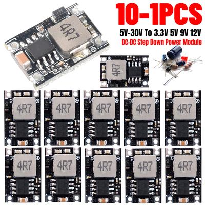 Módulo Conversor Buck DC-DC Redutor Regulador de Tensão Ajustável 5V-30V Para 3.3V 5V 9V 12V 3A Para Bateria de Carro Motocicleta