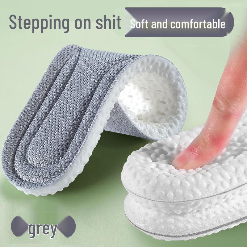 Men's Summer Sports Insoles: Comfortable, Soft, High Elasticity, Sweat-Absorbing, Odor-Preventing Military Training Insoles.