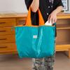 Eco-Friendly Large Foldable Shopping Tote Bag with Logo and Drawstring