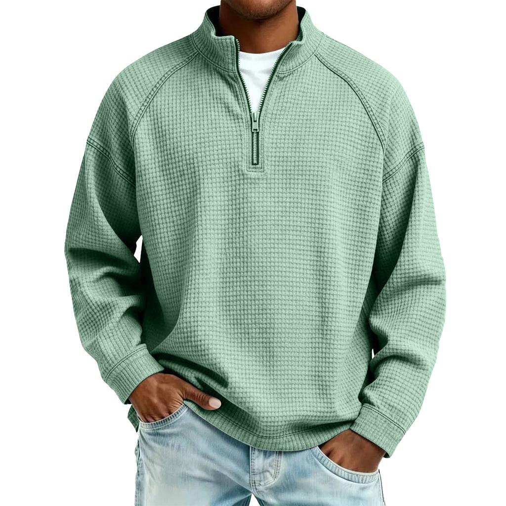 Men's Knit Casual Collar Pullover - Long Sleeve Daily Wear