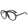 Occhiali di lusso di design a forma di rospo per donna uomo stile vintage anti luce blu UV400 montatura moda