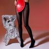 360 Glossy Low-Waist Seamless Leggings: 912-Needle Lace, Open Crotch, Women's Anti-Hook Stockings with Horse Oil Finish.