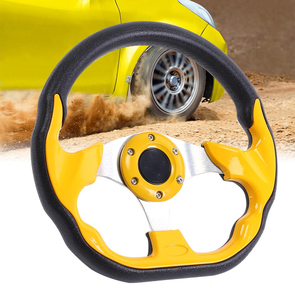 320mm12.5in Car Sport Steering Wheel with Horn Button Aluminum PVC Universal Accessory
