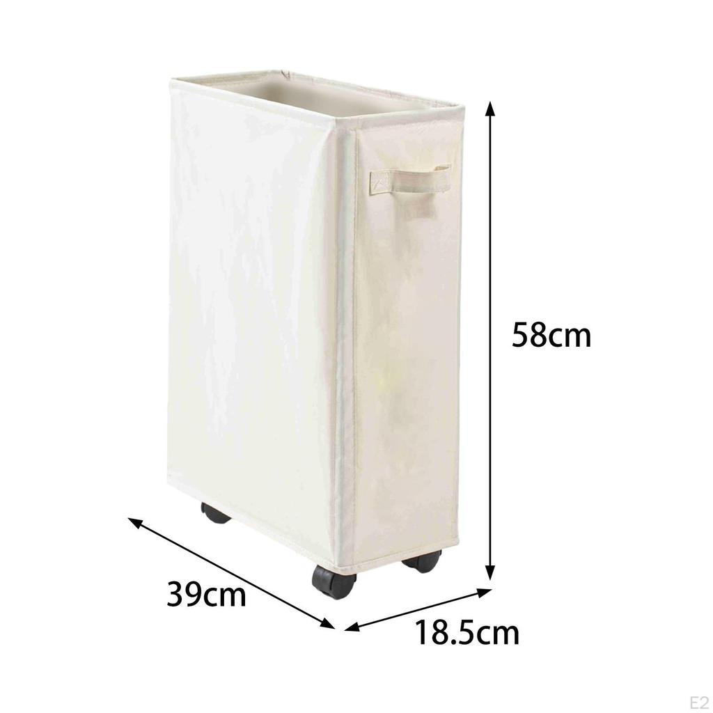 Clothes Hamper Laundry Basket On Wheels Portable Tall Wheeled Storage for