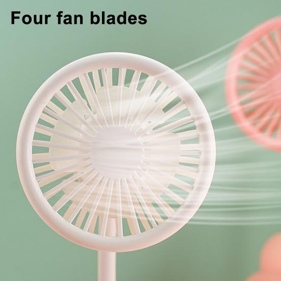 Cartoon Animal Night Light Fan with Flexible Neck USB Rechargeable Bedside Light Desk Fan Low Noise Cooling Fan with Night Lamp