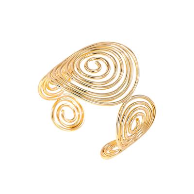 Women's Bracelet Features Spiral Pattern Opening Bracelet Hand Accessories