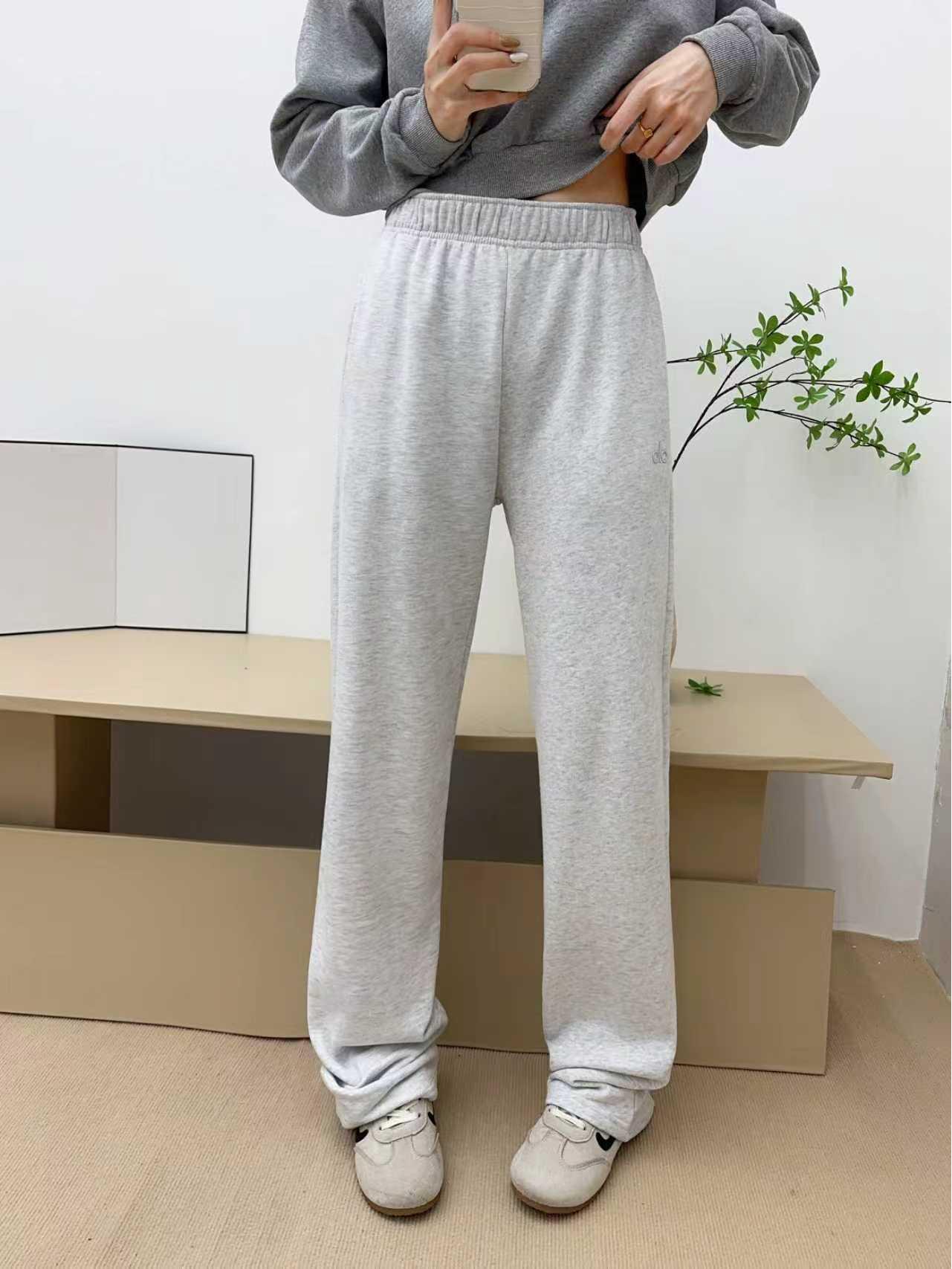 

ALO Autumn Fashion Wide-Leg High-Waisted Pants - Casual, Versatile, Straight-Leg Commuting Essential XS