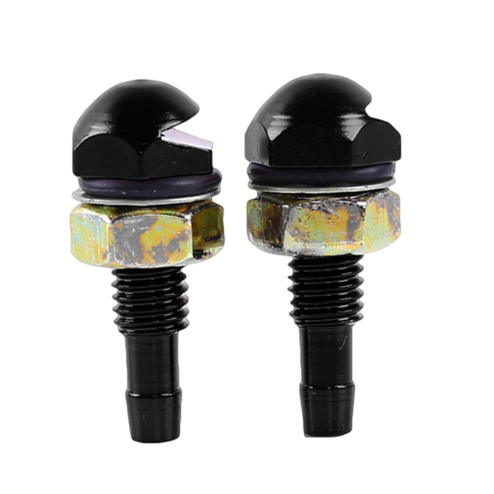 2pcs Auto Accessories Fan-Shaped Washer Bonnet Front Aluminium Alloy Wiper Jet Nozzle Cover Windshield Water Sprayer