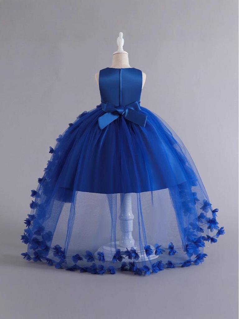 Children's Puffy Tulle Flower Girl Princess Dress - Wedding & Evening Performance Gown
