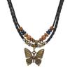 Butterfly Charm Choker Handmade Multilayer Neckchain Adjustable Length Clavicle Chain Jewelry for Fashion Enthusiasts