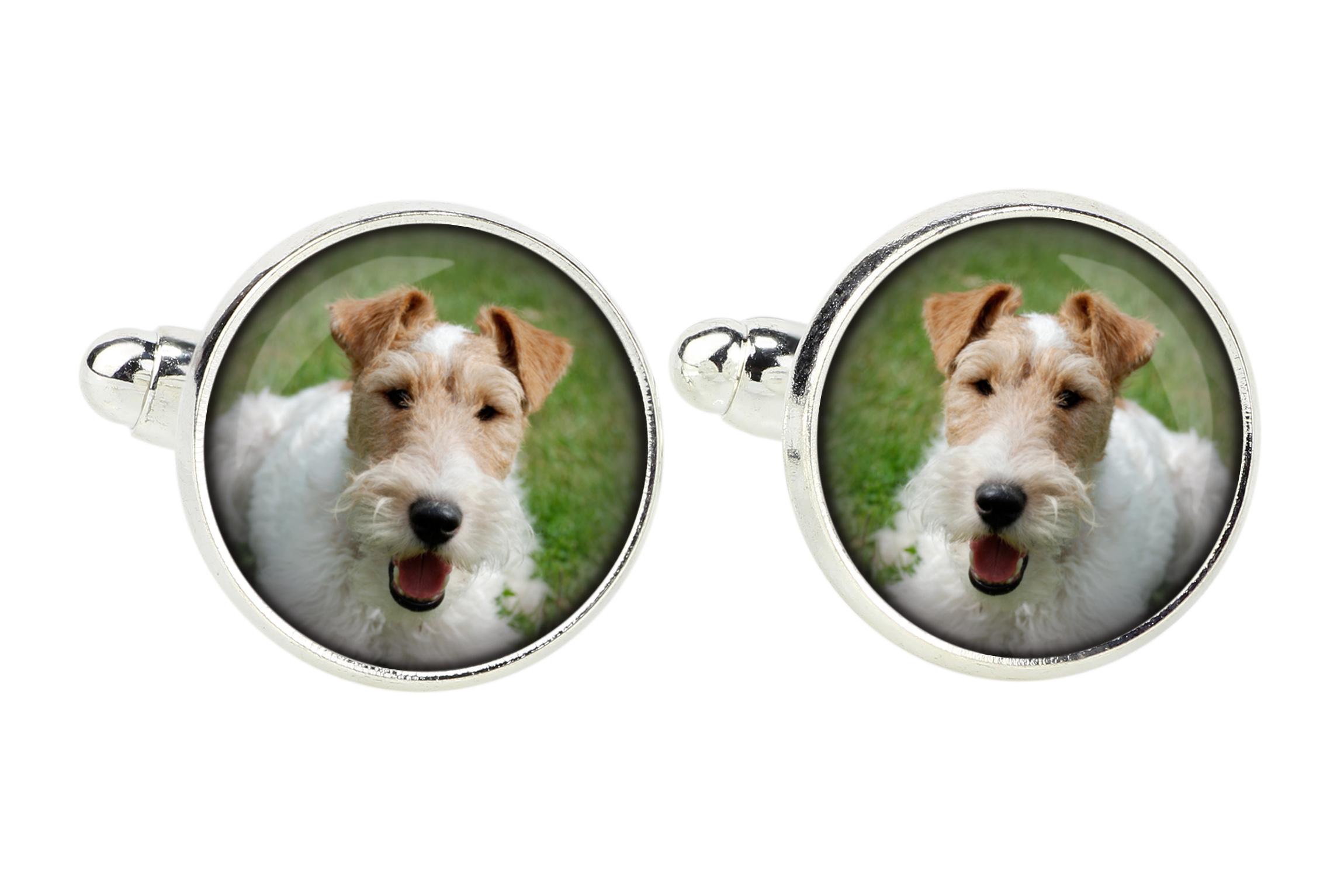 

Fox Terrier Wire - cufflinks, a shirt accessory, a shirt pendant from the Art-Dog brand срібний