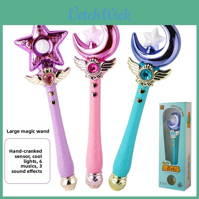 Princess Fairy Star And Moon Magic Wand With Light And Sound For Girls Playroom Decor