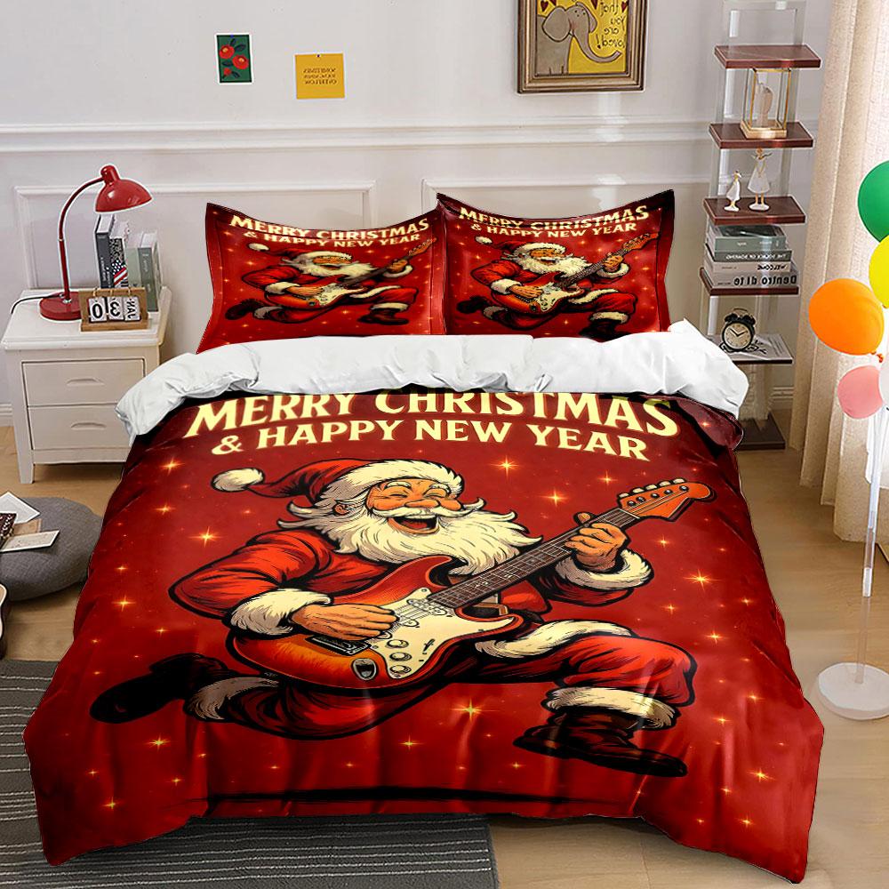 Festive guitar joy Bedding sets Duvet cover sets Duvet covers Pillowcases(1*Duvet Cover 2*Pillowcases without duvet insert)
