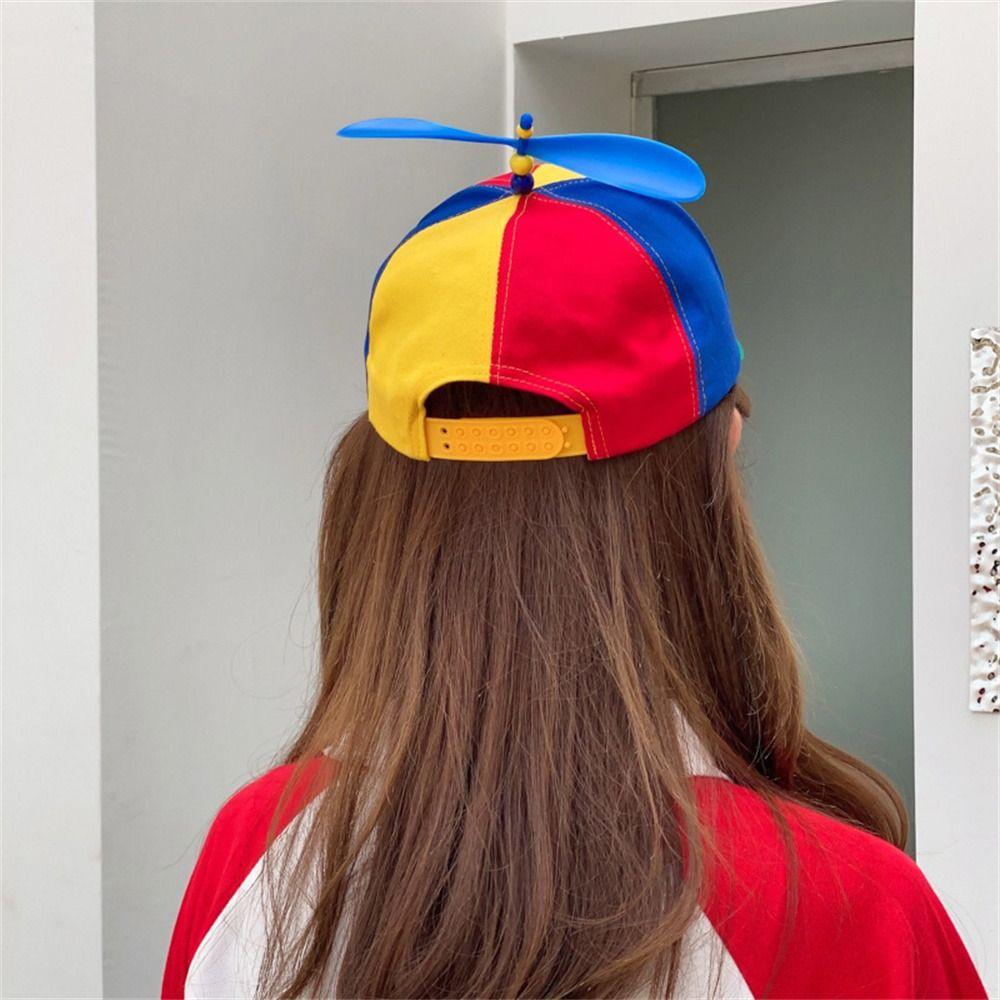 Snapback Bamboo Dragonfly Cap Rainbow Baseball Cap Fashion Helicopter Propeller Hat  Adult Kids