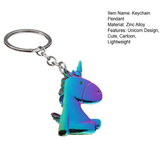 Unicorn Keychain Pendant Lightweight Metal Keychain Portable Bag Charms Creative Decorative Keyring for Bags And Keys