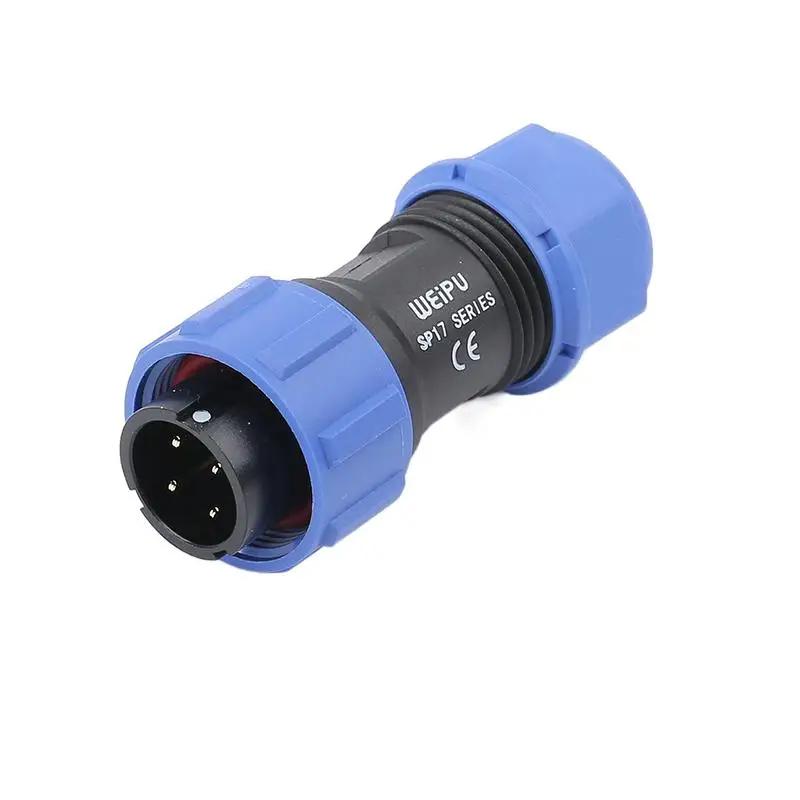 WEIPU SP17 Waterproof IP68 Connector 2 3 4 5 7 9 10 Pin Welding Cable Male Plug Female Socket Adapter Wire To Board Panel Mount