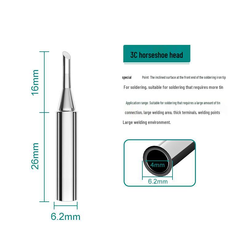 Anlixin 936A Lead-Free Bent Horseshoe Soldering Iron Tip for 937A Station