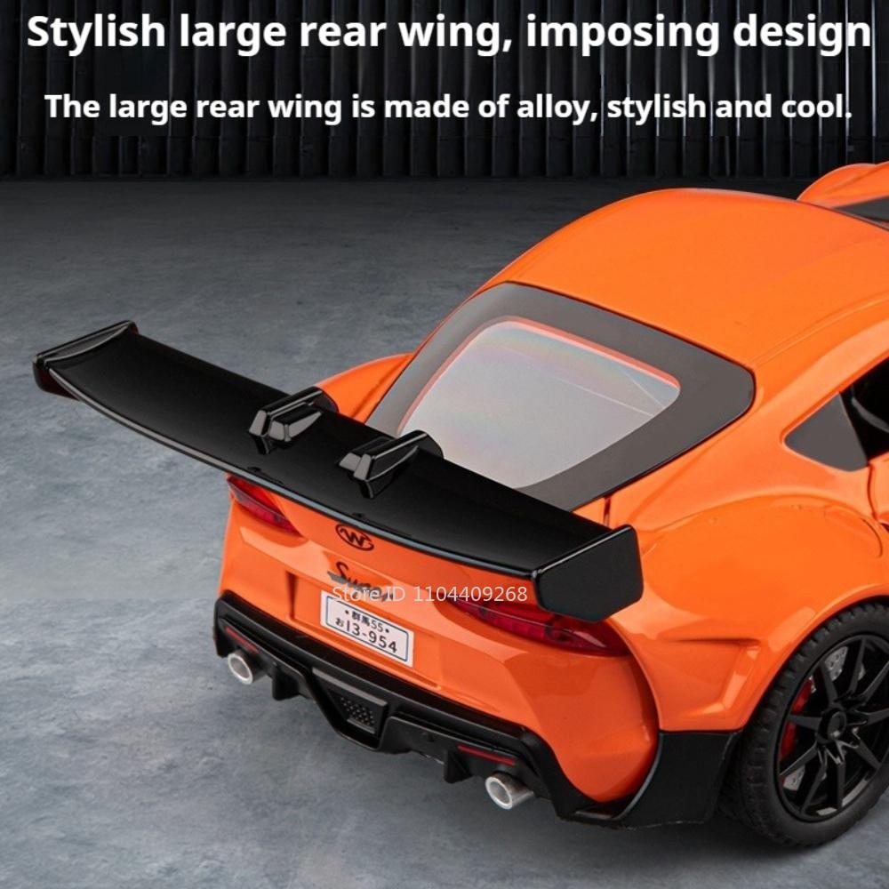 1:22 Scale Supra Z4 Car Model Toy Doors Opened Sound Light Pull Back Miniature Supercar Models Toys Home Decor Decoration