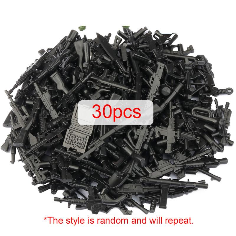 

30/50/100pcs Miniature Desktop Ornament Military Building Blocks Solider Figures Weapons Equipment Accessories Simulation TMZ