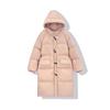 Gentle horn buckle down jacket women's long 2024 winter new Pinghu thickened small person over the knee warm jacket