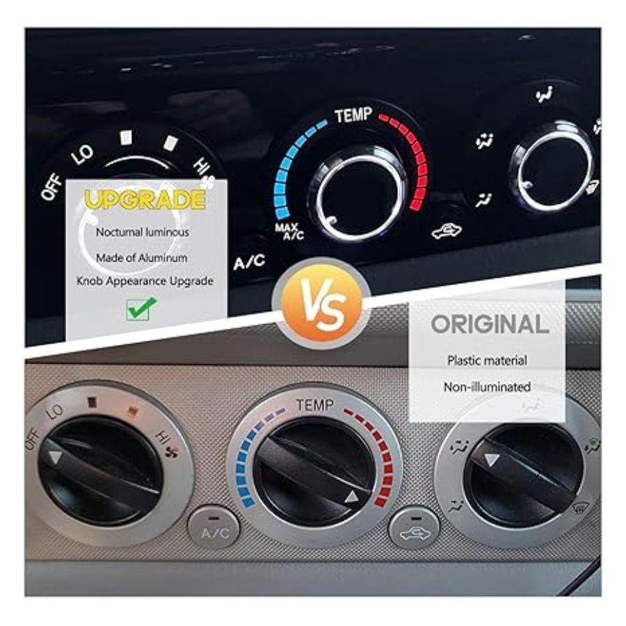3Pcs Tacoma AC Knobs Replacement Compatible with 2005-2015 A/C Knobs Air Conditi