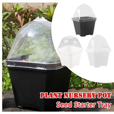 5pcs Propagation Tray Seed Starter Tray Humidity Dome Seed Germination Container  Indoor Garden