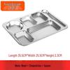 Ensemble minimaliste de 3 assiettes repas à cinq compartiments en acier inoxydable 304