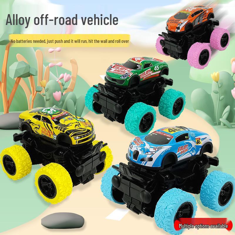 Children's Inertial 4WD Off-Road Swinging Stunt Car Model with Shock Absorption.