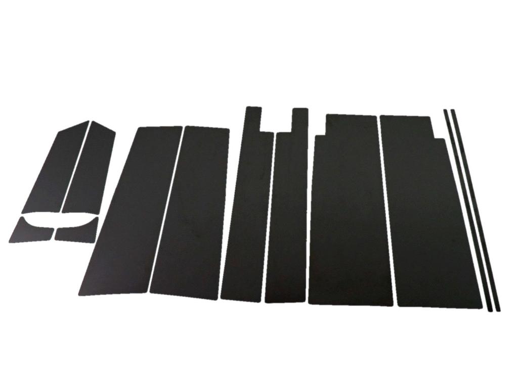 BRIGHTZ Finish Edelstahl Schwarz Beschichtet Säulenverkleidungen für Toyota Serena C25 Teilenummer Kompatibel mit Aero Blenden CC Ultra-Spiegel (12-teiliges Set,