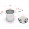 304 Stainless Steel Tea Drain with Lid Tea Strainer Collapsible Double Handle Tea Strainer with Lid Tea Brewer