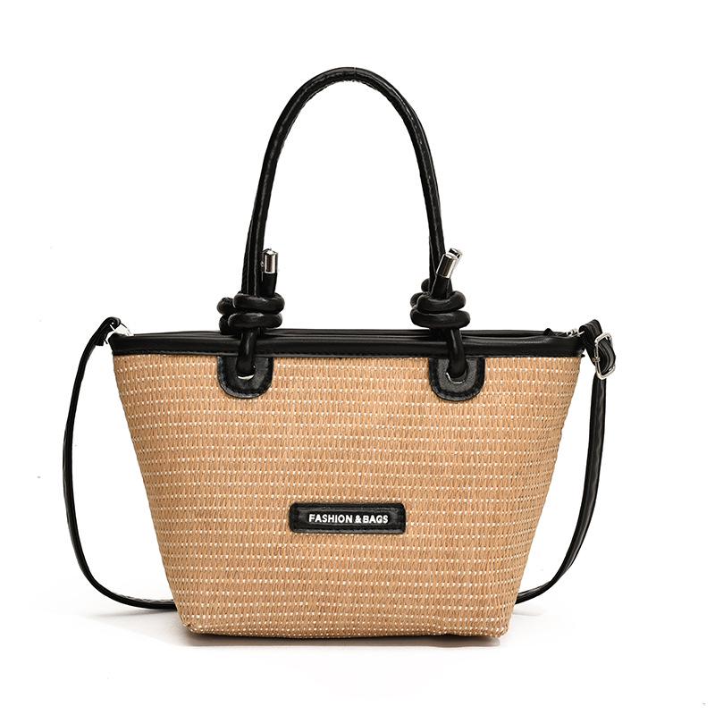 French Pastoral Style Women's Woven Straw Basket Bag - 2024 Retro Casual Mori Handbag