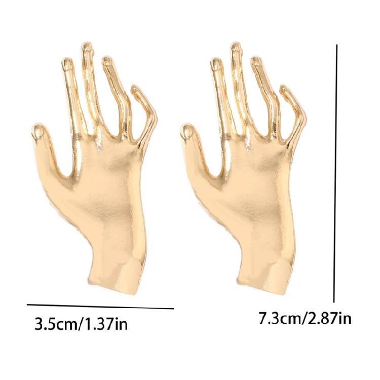 Palms Hand Shaped Stud Earrings Simple Unique Ear Stud Temperament Jewelry Gift