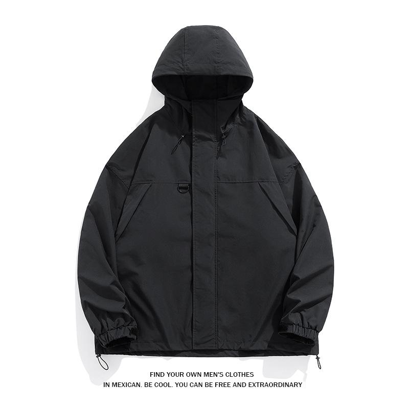 Unisex Outdoor Mountain Shell Jacket: Waterproof, Windproof, Hooded Spring/Autumn Outerwear for Couples L чёрный