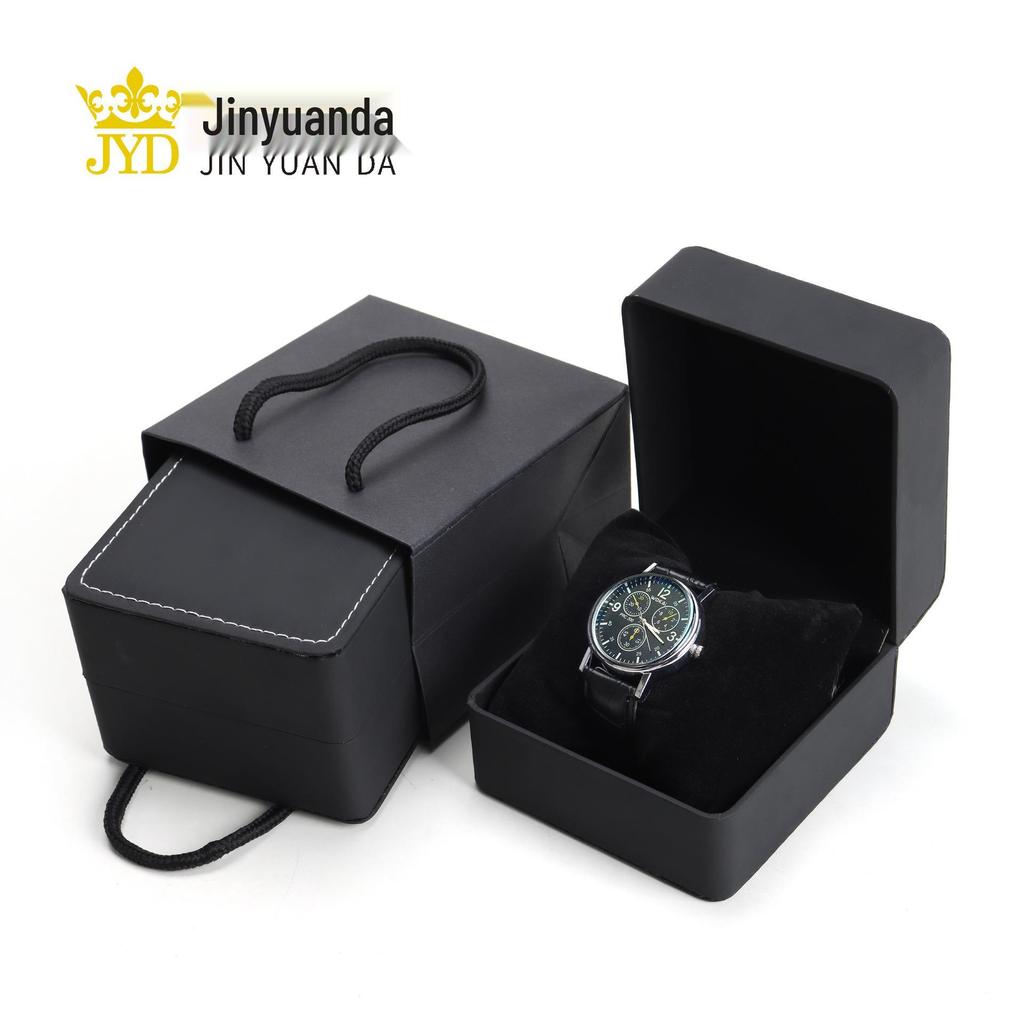 Cutie de Depozitare din Piele pentru Ceasuri și Bijuterii cu Pernă și Suport pentru Brățări