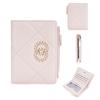 Portafoglio corto da donna con rombo corto Porta carte in pelle PU con cerniera Portamonete multi-carta da donna