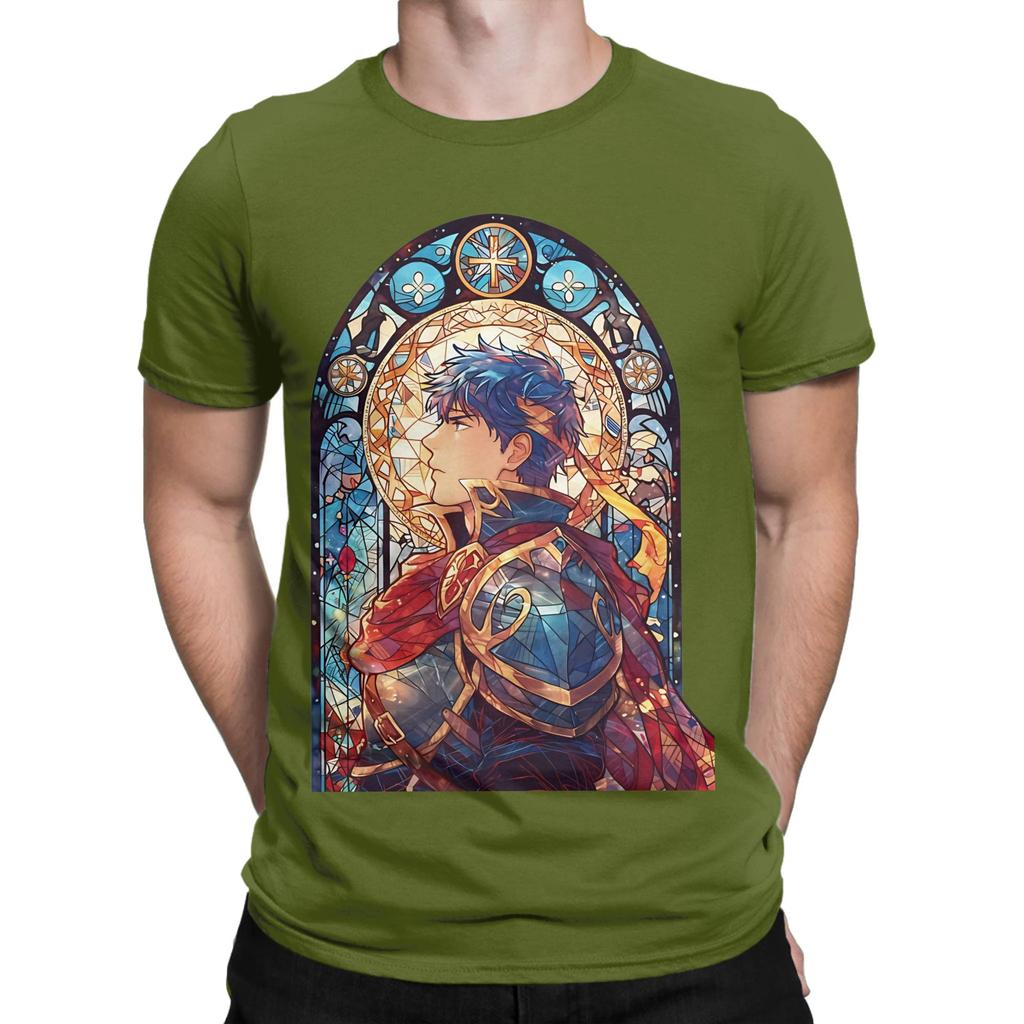 Fire Emblem Stained Glass Ike Novelty Graphic 100 Cotton TShirt Fire Emblem Tees Tops For Unisex