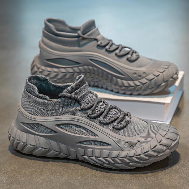 Flying Woven Men'S Shoes Spring Breathable Lazy Shoes A Slip-On Casual Sports Shoes With Men'S Casual Shoes