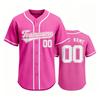 Benutzerdefiniertes Baseballtrikot Kurzarm Knopfleiste Personalisierte Teamnummer Gestickt Sportshirt für Männer Frauen